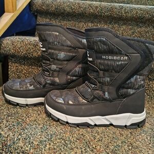HOBIBEAR Black and Gray Winter Boots